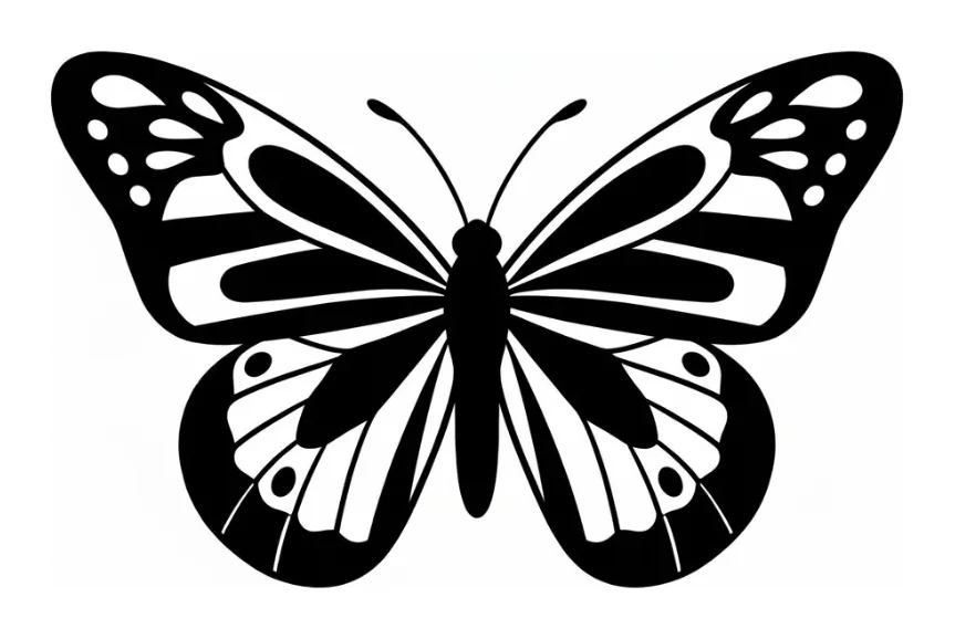 A blackwork butterfly design